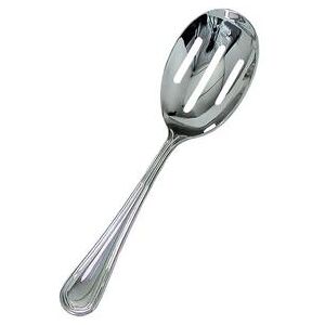 "Update RE-118 11 1/4"" Regency Slotted Serving Spoon - 18/8 ga Stainless, Silver"