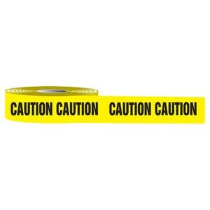 "Accuform Signs MPT00 Plastic ""CAUTION"" Barricade Tape, Yellow"