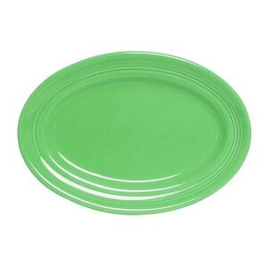 "Tuxton CTH-096 9 3/4"" x 6 1/2"" Oval ConcentrixÂ© Platter - Ceramic, Cilantro, 2 Dozen Per Case, Green"