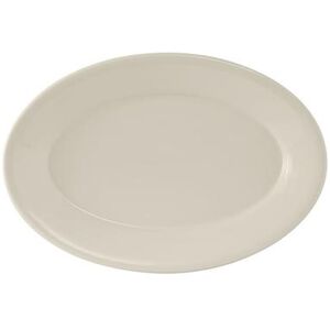 "Tuxton TRE-026 8 1/4"" x 5 3/4"" Oval Reno Platter - Ceramic, American White"