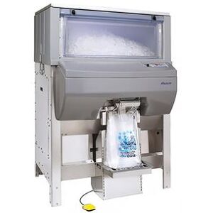 Follett DB1000 Ice Pro Center Mounted Ice Bagger w/ 1000 lb Bin, Stainless Steel