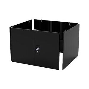 Luxor Furniture Luxor DTWS003 Locking Cabinet for 304-DTWS002 - 15â€ W x 16 1/4â€ D x 16 1/4â€ H, Steel, Black