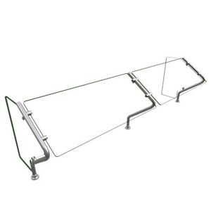 "Hatco ES67-72 Self Service Mounted Food Shield - 72"" x 20"" x 22 9/16"", Glass/Stainless Steel, Clear, 1/4 in"