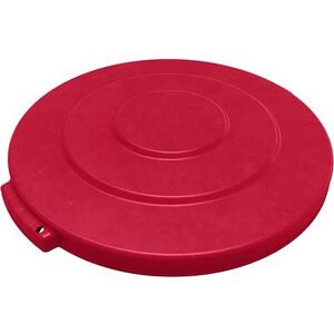 Carlisle 84101105 Round Flat Top Lid for 10 gal Trash Can - Plastic, Red