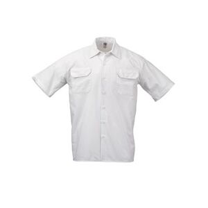 Barfly M60250WH5X Metro Edge Brewer Work Shirt w/ Short Sleeves - Poly/Cotton, White, 5X