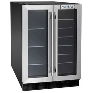 "MoTak MXW-160WE 23 4/5"" 2 Section Commercial Wine Cooler w/ (2) Zone - 27 Bottle Capacity, (2) Zones, Black"