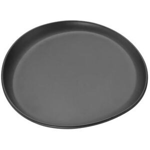 "GET CS-610-DG Riverstone 6"" Round Melamine Serving Plate, Dark Gray, Black"