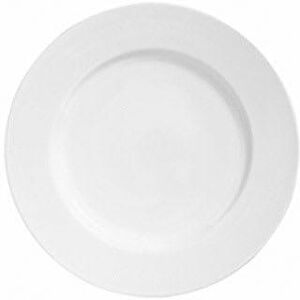 "Libbey 911194004 9 1/4"" Round Plate w/ Reflections Pattern & Shape, Alumawhite Body"