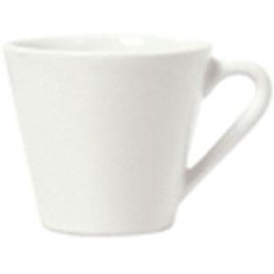 Libbey 950033506 Slenda 7 1/4 oz Tea Cup w/ Cirrus Pattern & American Shape, Alumina Body, 36/Case, White