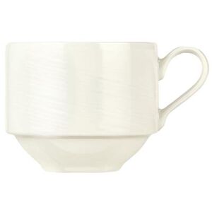 Libbey 987659436 8 1/2 oz Silk Cup - Porcelain, Royal Rideau White