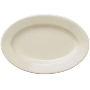 "Libbey 740-901-956 9 1/8"" x 6 1/4"" Oval Porcelana Platter - Porcelain, Cream White"