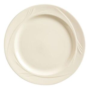 "Libbey END-10 10 1/4"" Round Porcelain Plate, Endurance, White"