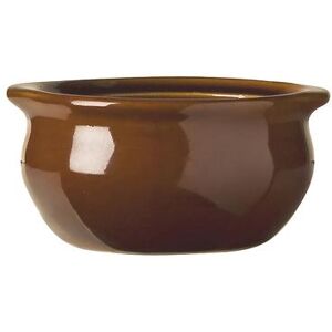 Libbey OSC-12 Ultima 12 oz Bedrock Oven Soup Crock - China, Caramel, Brown