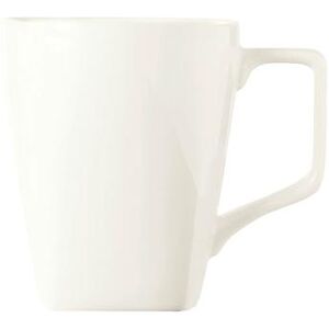 "Libbey SL-36 4 1/4"" Mug - 12 1/4 oz, Squared, Porcelain, Ultra Bright White, Slate"