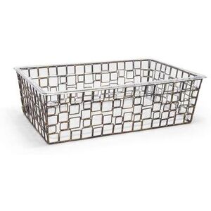 "Front of the House BHO059GOI20 Wireware Rectangular Ice Housing / Pan Set- 20 3/4"" x 12 3/4"" x 6"", Iron, Copper, Brown"