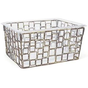 "Front of the House BHO112GOI20 Rectangular Ice Housing / Pan Set - 12 1/2"" x 10"" x 6"", Iron, Copper"