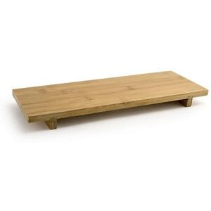 "Front of the House RTR007BBB12 Rectangular Serving Tray - 12 1/4"" x 4 3/4"" x 1"", Bamboo, Brown"