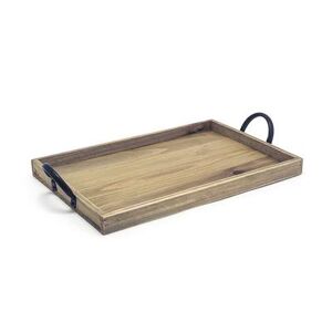 "Front of the House SPT058NAW21 Rectangular Rustic Wood Serving Tray - 13"" x 9"", Wood, Beige"