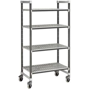 "Cambro EXMU186078V4480 Camshelving Elements XTRA Vented Shelving Unit - 4 Shelves, 60""L x 18""W x 78 1/4""H, Gray"