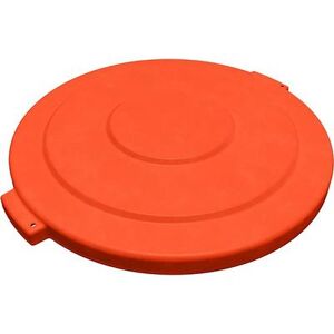 Carlisle 84102124 Round Flat Top Lid for 20 gal Trash Can - Plastic, Orange