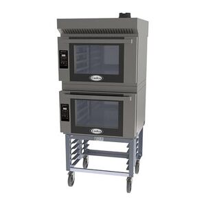 Cadco BLS-4FLD-2H Double Full Size Electric Commercial Convection Oven - 7.6kW, 208-240v/1ph, Bakerlux LED, Stainless Steel