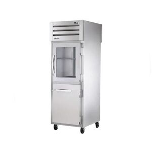 "True STA1RPT-1HG/1HS-1S-HC 27 1/4"" 1 Section Pass Thru Refrigerator, (2) Glass Doors, (1) Solid Door, Right Hinge, 115v, Silver True Refrigeration"