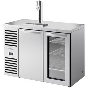 True Refrigeration "True TDR48-RISZ1-L-S-SG-1 48"" Kegerator Commercial Beer Dispenser w/ (1) Keg Capacity - (1) Column, Stainless, 115v, 1-Keg Capacity, Silver"