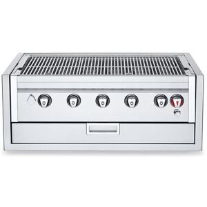 Crown Verity IBI36-GO 36"" Built In Commercial Outdoor Charbroiler Grill Only w/ (5) Burners - Natural Gas, Stainless Steel, Gas Type: NG"