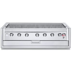 Crown Verity IBI48-GO 48"" Built In Commercial Outdoor Charbroiler Grill Only w/ (7) Burners - Liquid Propane, Stainless Steel, Gas Type: LP"