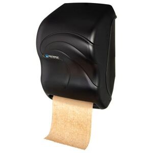 San Jamar T1390TBK Wall Mount Touchless Roll Paper Towel Dispenser - Plastic, Black Pearl, Impact-Resistant Plastic