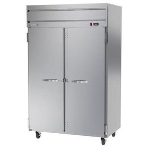 "Beverage Air HR2HC-1S Horizon Series 52"" 2 Section Reach In Refrigerator, (2) Left/Right Hinge Solid Doors, 115v, Silver"