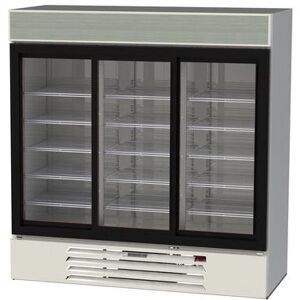 "Beverage Air MMR66HC-1-W 78"" 3 Section Glass Door Merchandiser, (3) Sliding Doors, 115v, White"