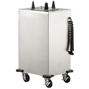 "Lakeside 6107 22 1/2"" Heated Mobile Dish Dispenser w/ (1) Column - Stainless, 220v/1ph, Silver"