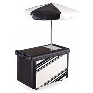 "Cambro CVC55-110 Food Cart w/ Cover & Cutting Board, 55 3/16""L x 31 1/4""W x 93 1/2""H, Black"