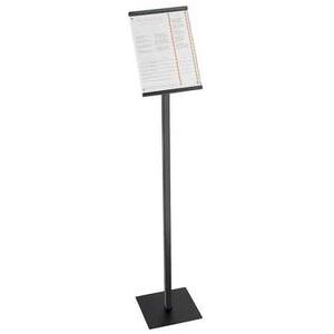 "Cal-Mil 1153-46-13 46"" Freestanding Sign Display Stand - 8 1/2"" x 11"" Frame, Metal, Black"