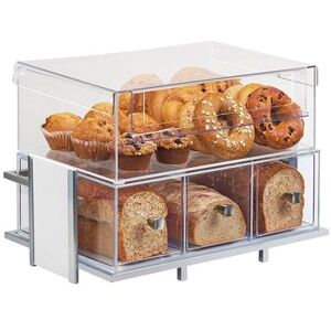 Cal-Mil 1471-15SET Eco Modern 4 Section Pastry Display Case - Silver Metal & White Bamboo Frame