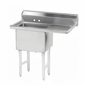 "Advance Tabco FS-1-2424-24R 50 1/2"" 1 Compartment Sink w/ 24""L x 24""W Bowl, 14"" Deep, Stainless Steel"