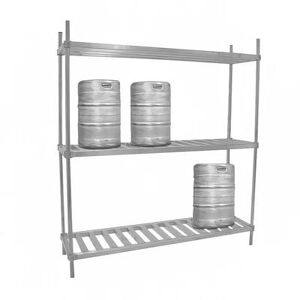 "Advance Tabco KR-80-X (3) Level Keg Rack w/ (8) Keg Capacity, 80"" x 20"" x 76"", Silver"