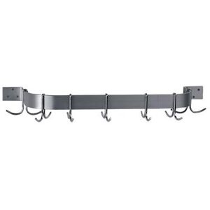 "Advance Tabco SW1-60-EC 65"" Wall-Mount Pot Rack w/ (9) Double Hooks, Stainless Steel, 9 Double Hooks"