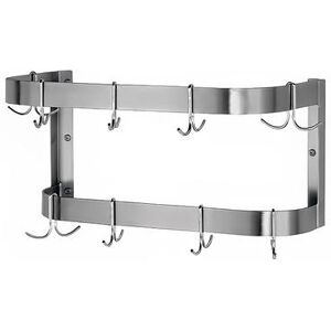 "Advance Tabco SW-60-EC 60"" Wall-Mount Pot Rack w/ (18) Double Hooks, Stainless Steel, 18 Double Hooks"