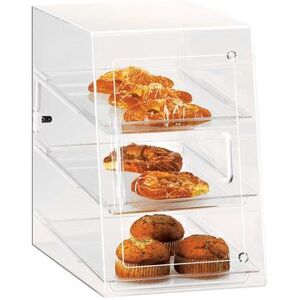 "Cal-Mil 263-S Countertop Display Case w/ Slant Front & (3) 10 x 14"" Trays, Clear"