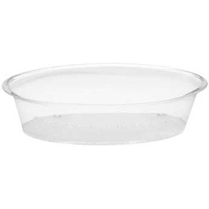 "Cal-Mil 316-15 15"" Round Turn N Serve Tray - 3 1/2""D, Acrylic, Clear"