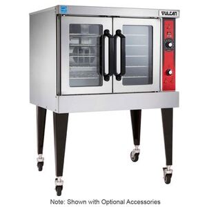 Vulcan VC6GD Bakery Depth Single Full Size Natural Gas Commercial Convection Oven - 50, 000 BTU, Solid State Controls, Stainless Steel, Gas Type: NG