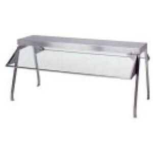 "Duke 837-1SN Buffet Shelf w/ 1 Sneeze Guard, 1/4"" Acrylic End Guard, 44 3/8"" x 10 1/2"" x 20"", Silver"