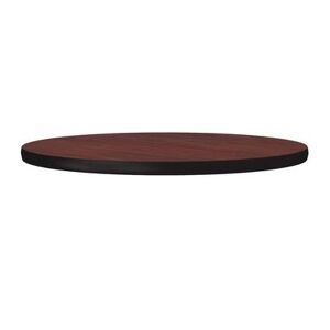 "Correll CT24R-20-09 24"" Round Cafe Breakroom Table Top, 1 1/4"" High Pressure, Mahogany, Red, 1.25 in"