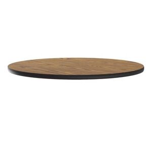 "Correll CT42R-06-09 42"" Round Cafe Breakroom Table Top, 1 1/4"" High Pressure, Oak, Brown, 1.25 in"
