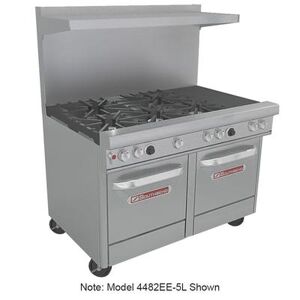 "Southbend 4483EE-3TL 48"" 2 Burner Commercial Gas Range w/ Griddle & (2) Space Saver Ovens, Liquid Propane, Stainless Steel, Gas Type: LP"