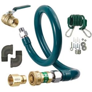 "Krowne M12524K 24"" Gas Connector Kit w/ 1 1/4"" Male/Male Couplings, Stainless Steel"