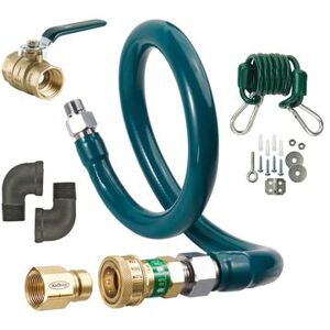 "Krowne M12536K Royal Series 36"" Gas Connector Kit w/ 1 1/4"" Male/Male Couplings, PVC-Coated Stainless Steel"