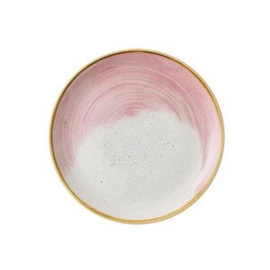 "Churchill ASPPEV111 11 1/4"" Round Stonecast Accents Coupe Plate - Ceramic, Petal Pink"